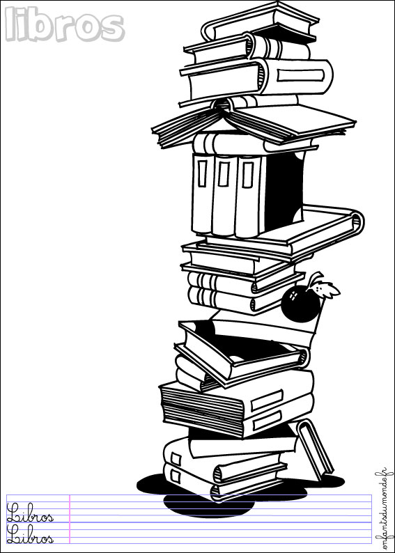 coloriage livres 1